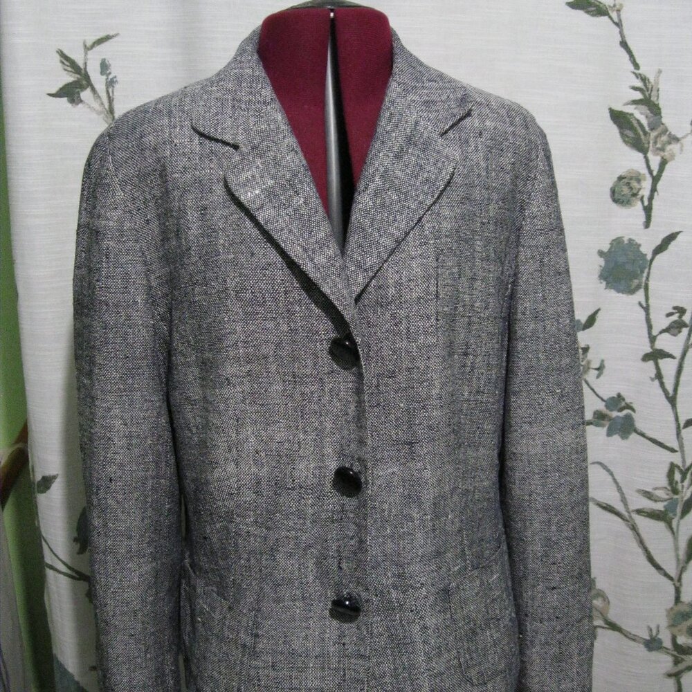 Silk Snap Front Blazer